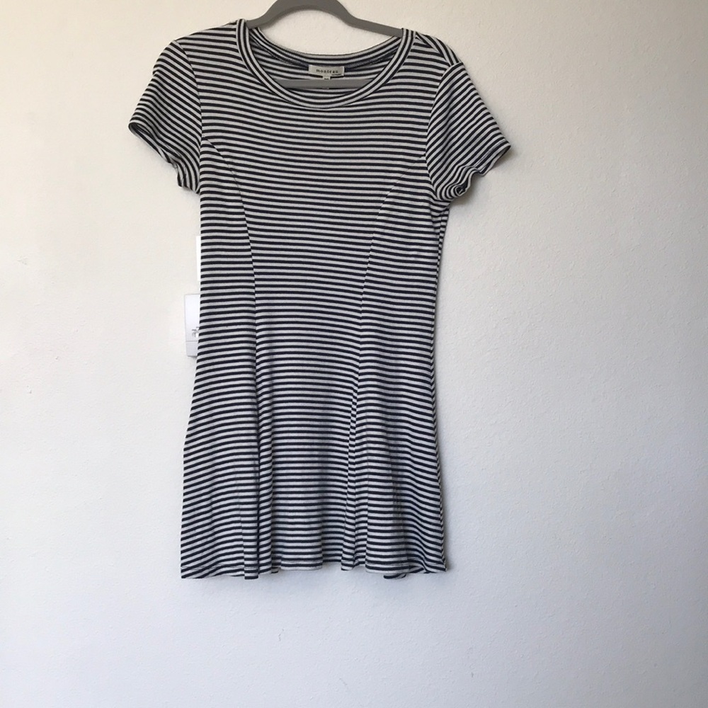 Navy Striped T-Shirt Dress